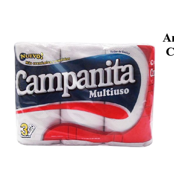 Rollo multiuso Campanita 3×40 paños
